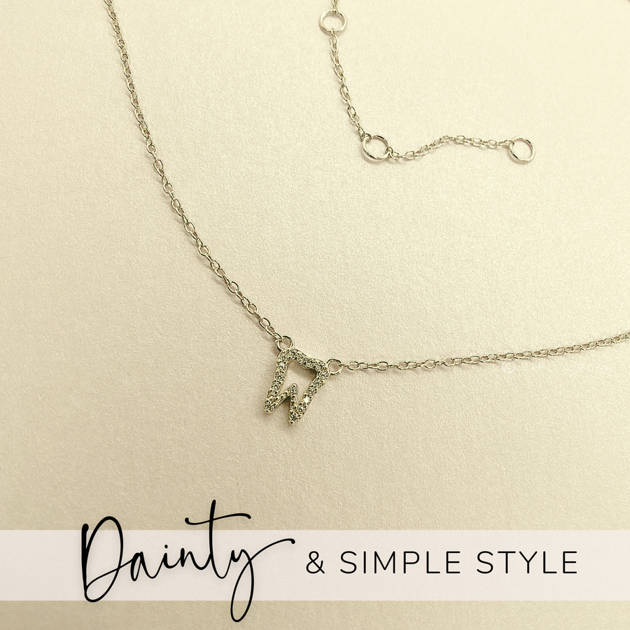 Dainty Tooth .925 silver necklace.