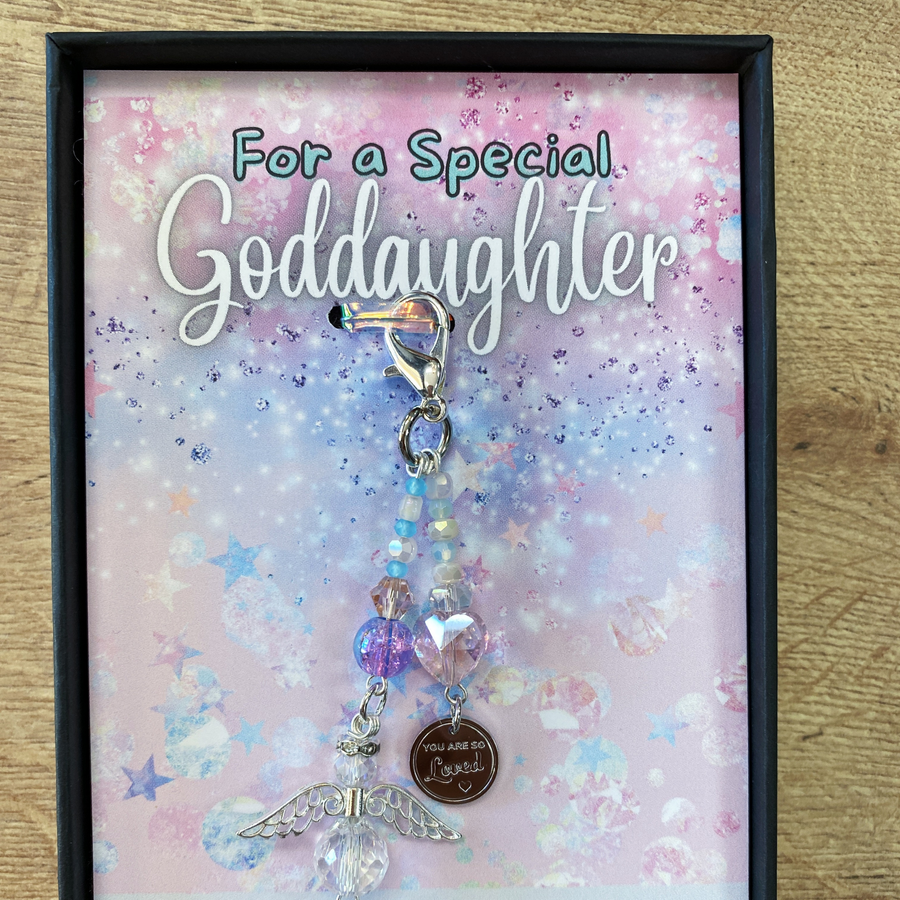 Special Goddaughter Charm Clip with 'You are so Loved' charm, that PERFECT little something!