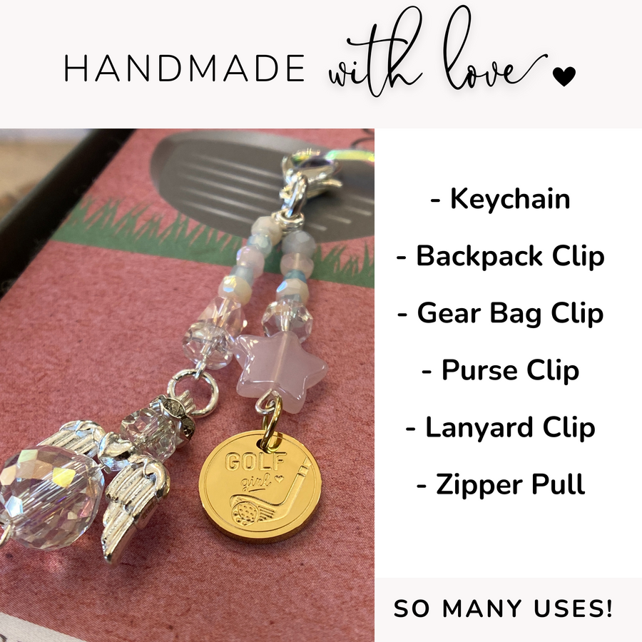 So Many Uses! Golf Girl Charm Clip, handmade with love!