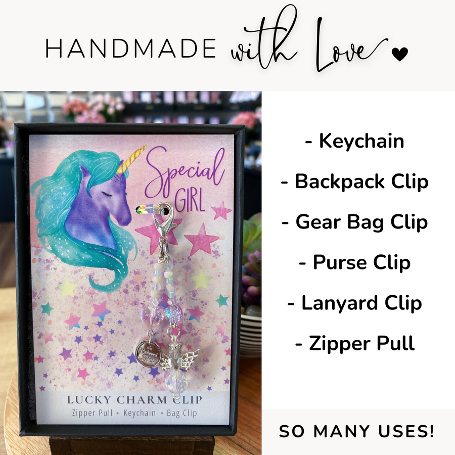 So Many Uses! Special Girl Charm Clip, handmade with love!