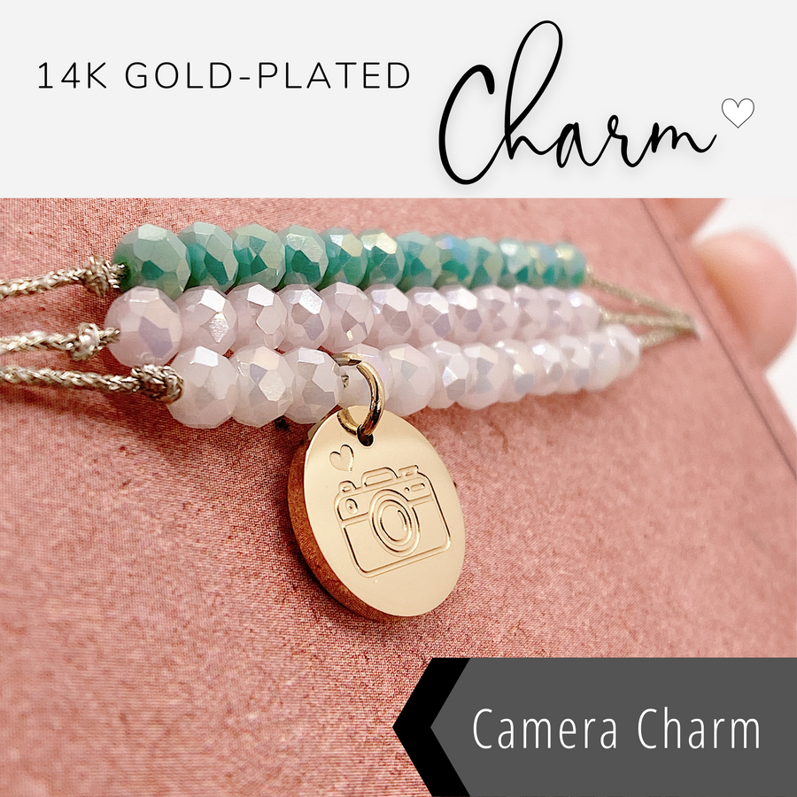 Amazing Photographer Charm Bracelet set with 14K Gold plated 'Camera' charm.