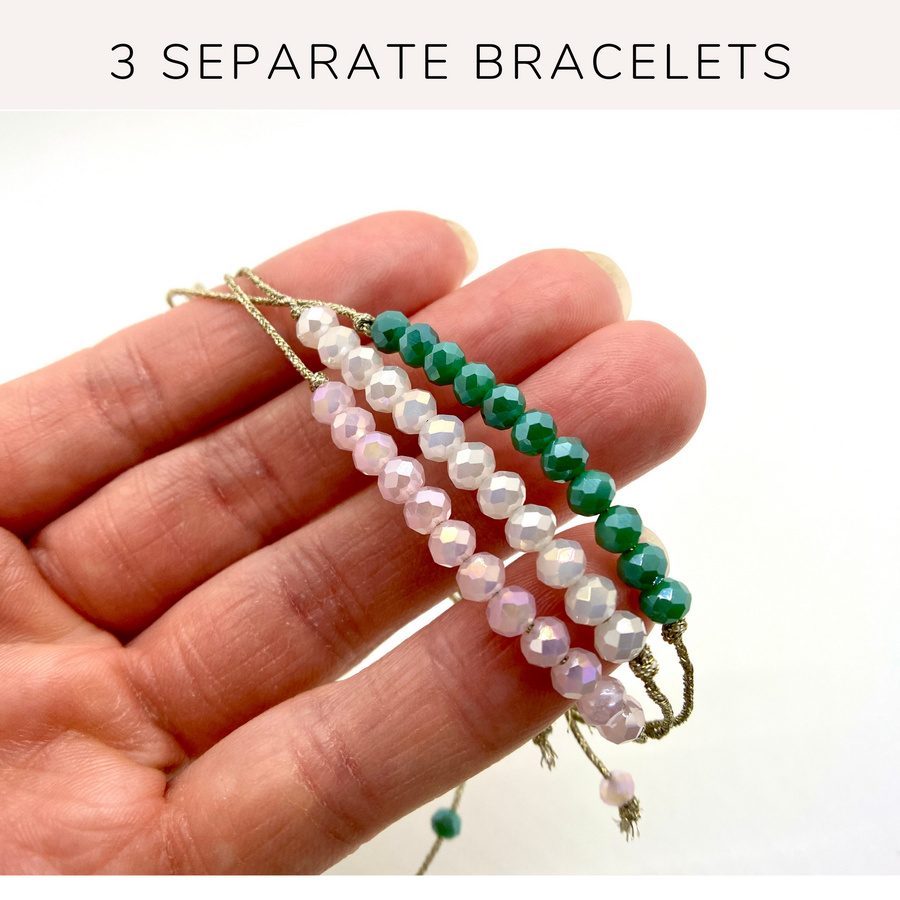 Bracelet sets have 3 separate bracelets.