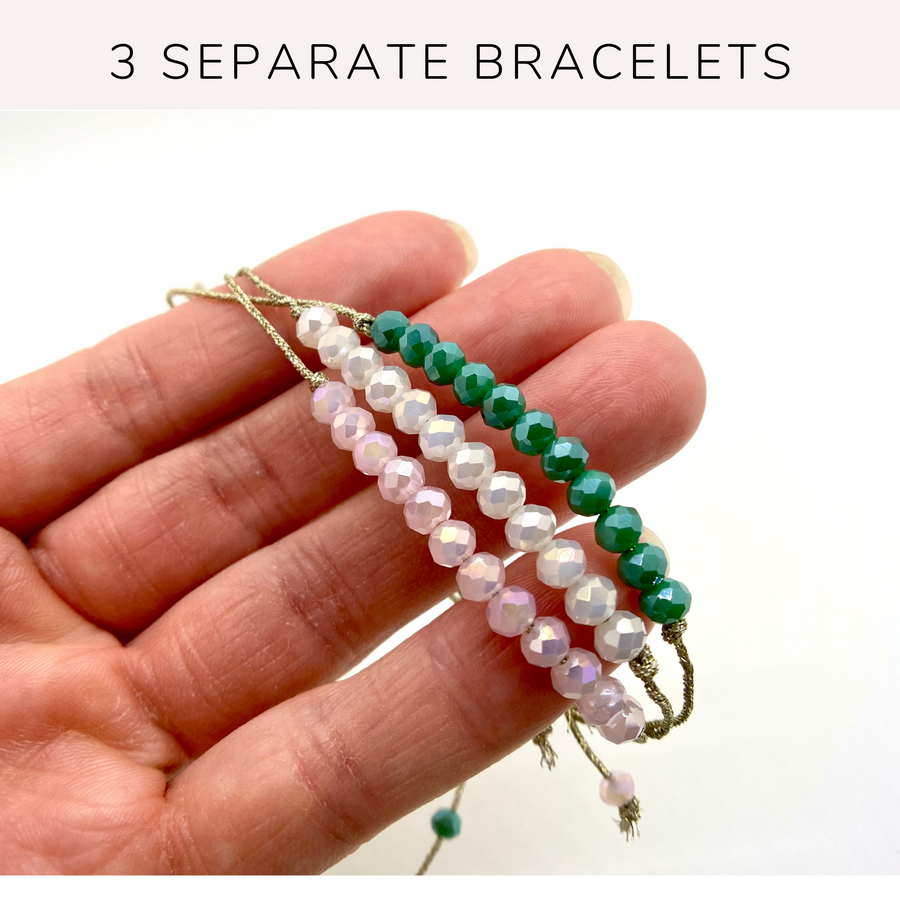 Bracelet Set with 3 separate bracelets.