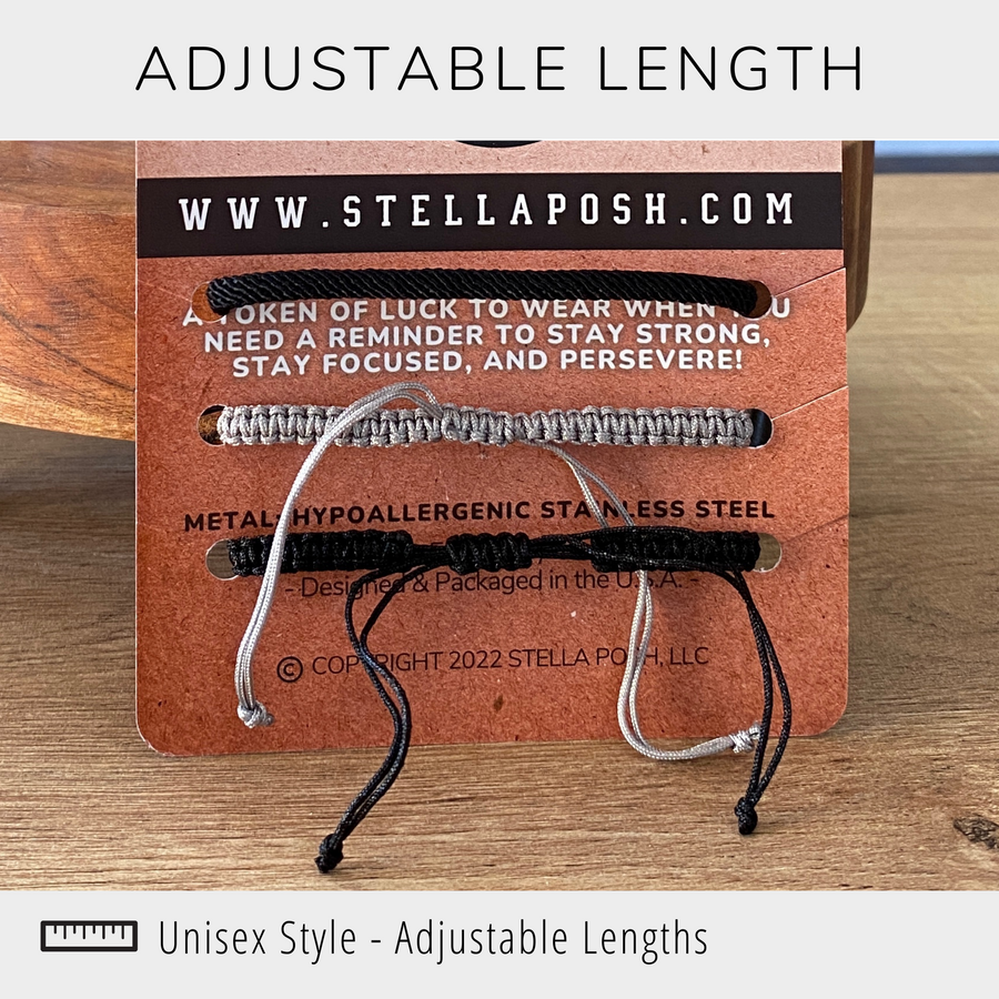Adjustable, hypoallergenic stainless steel wristbands.