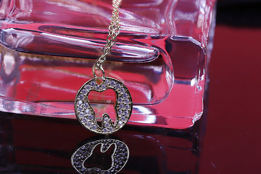  .925 silver Disc Tooth Necklace.